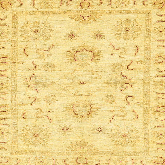 Square Abstract Bold Yellow Oriental Rug, abs3708