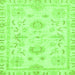 Square Oriental Green Traditional Rug, abs3708grn