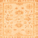 Square Oriental Orange Traditional Rug, abs3708org