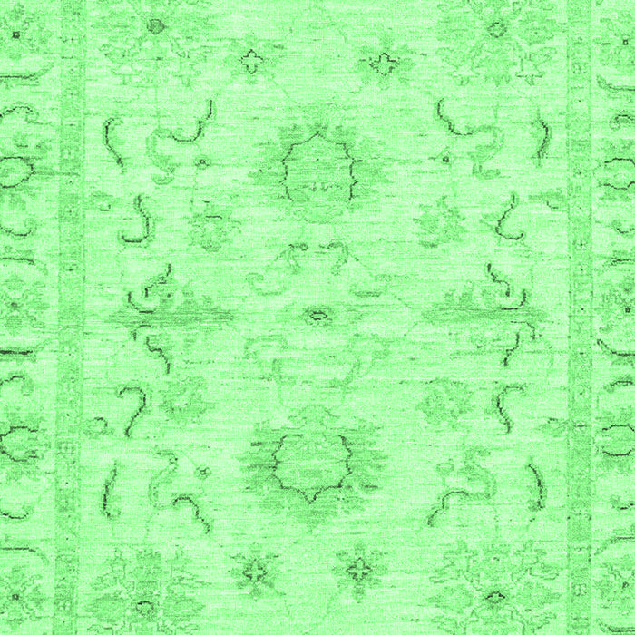 Machine Washable Oriental Emerald Green Traditional Area Rugs, wshabs3708emgrn