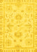 Machine Washable Oriental Yellow Traditional Rug, wshabs3708yw