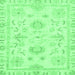 Square Oriental Emerald Green Traditional Rug, abs3708emgrn