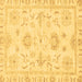 Square Oriental Brown Traditional Rug, abs3708brn