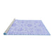 Sideview of Machine Washable Oriental Blue Traditional Rug, wshabs3708blu