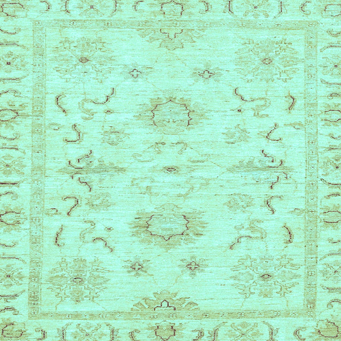 Square Oriental Light Blue Traditional Rug, abs3708lblu