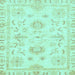 Square Oriental Light Blue Traditional Rug, abs3708lblu