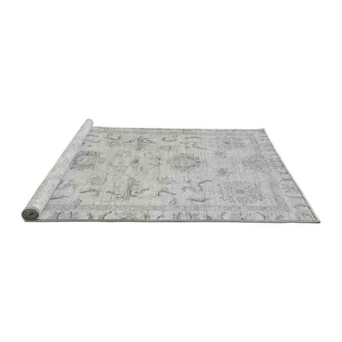 Sideview of Machine Washable Oriental Gray Traditional Rug, wshabs3708gry