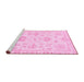 Sideview of Machine Washable Oriental Pink Traditional Rug, wshabs3708pnk