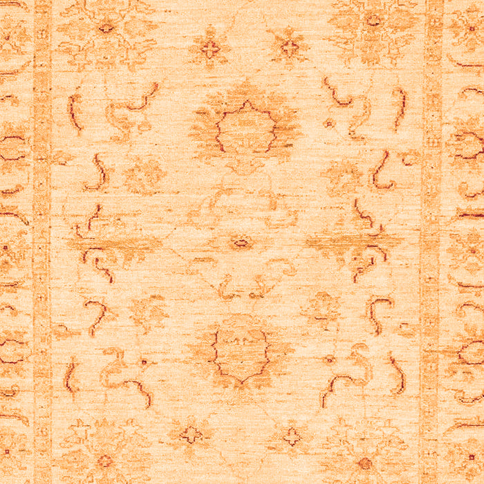 Machine Washable Oriental Orange Traditional Area Rugs, wshabs3708org