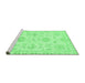 Sideview of Machine Washable Oriental Emerald Green Traditional Area Rugs, wshabs3708emgrn