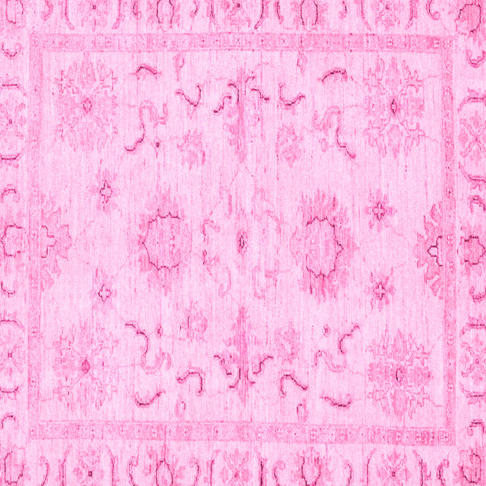 Square Oriental Pink Traditional Rug, abs3708pnk
