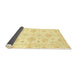 Sideview of Abstract Bold Yellow Oriental Rug, abs3709