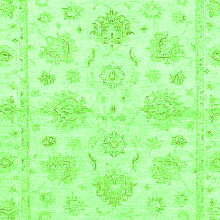 Machine Washable Oriental Green Traditional Area Rugs, wshabs3709grn