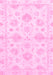 Machine Washable Oriental Pink Traditional Rug, wshabs3709pnk