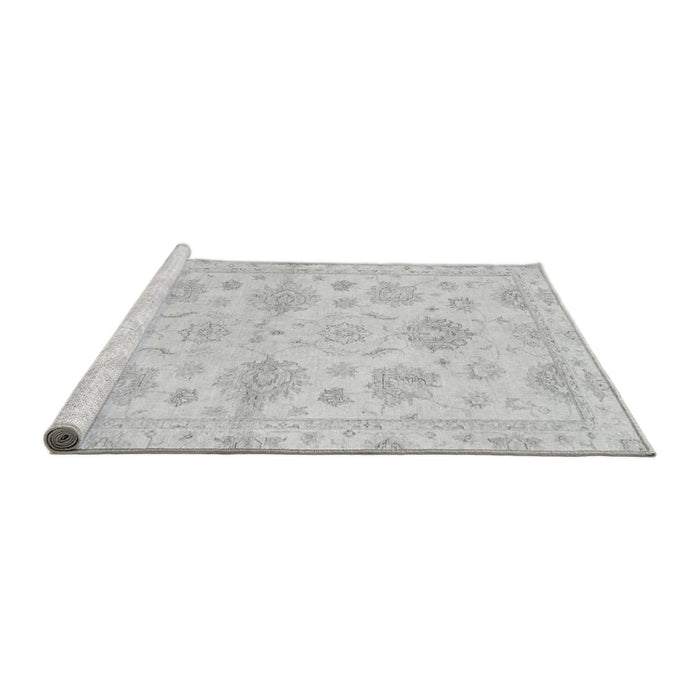 Sideview of Machine Washable Oriental Gray Traditional Rug, wshabs3709gry