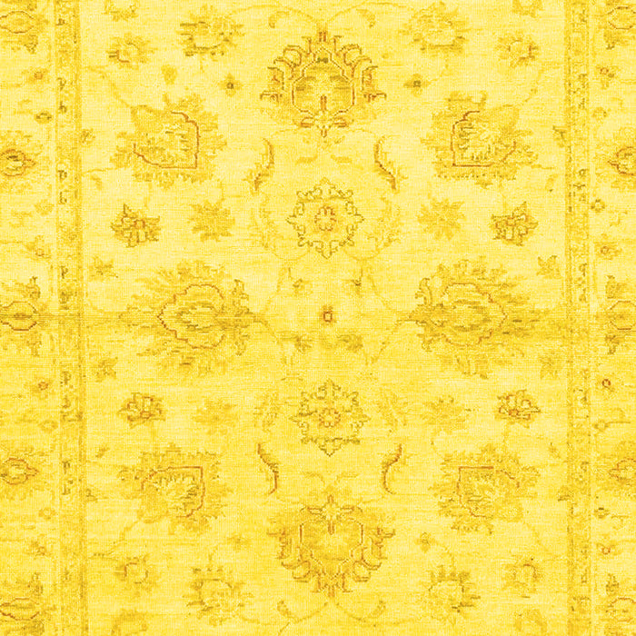Machine Washable Oriental Yellow Traditional Rug, wshabs3709yw