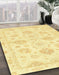 Machine Washable Abstract Yellow Rug in a Family Room, wshabs3709