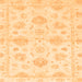 Square Machine Washable Oriental Orange Traditional Area Rugs, wshabs3709org