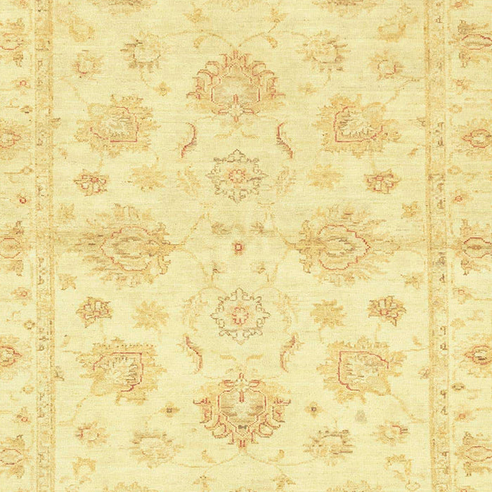 Machine Washable Abstract Yellow Rug, wshabs3709