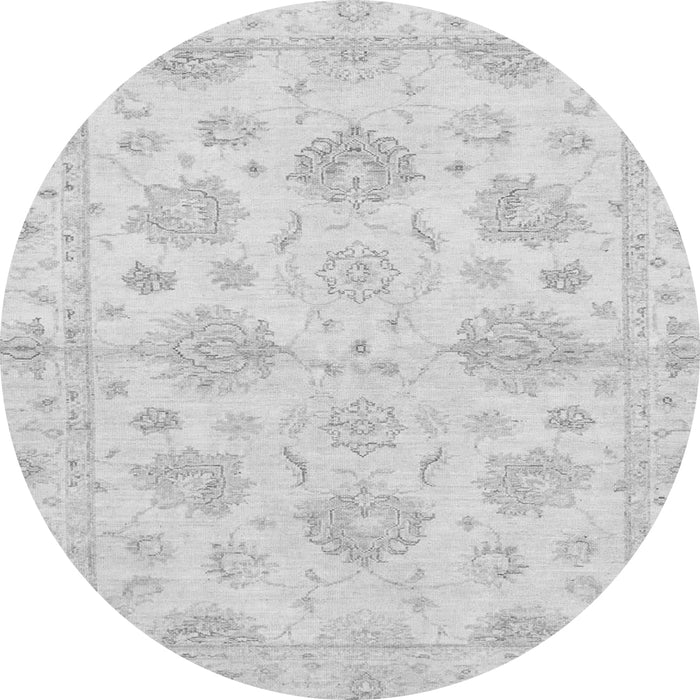 Round Oriental Gray Traditional Rug, abs3709gry