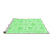 Sideview of Machine Washable Oriental Emerald Green Traditional Area Rugs, wshabs3709emgrn