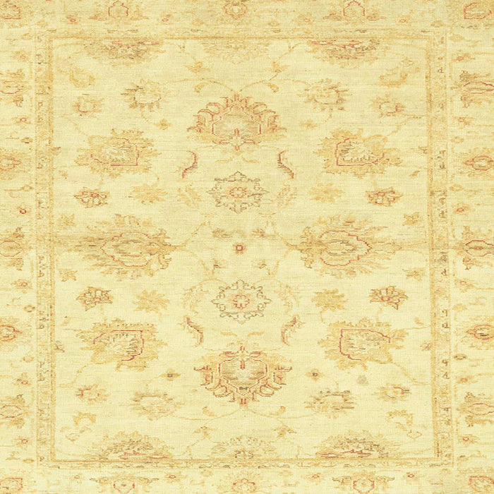 Square Machine Washable Abstract Yellow Rug, wshabs3709