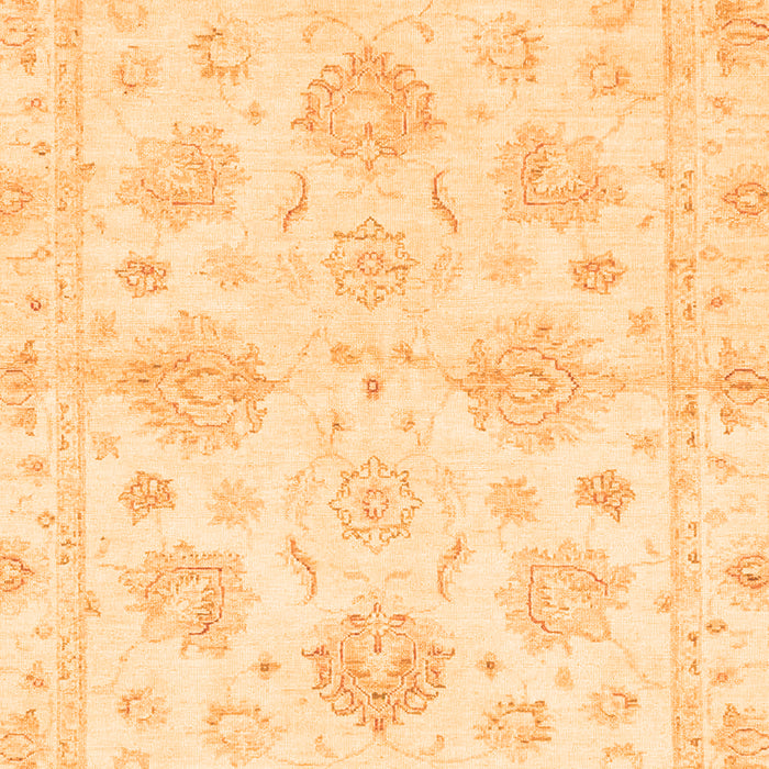 Machine Washable Oriental Orange Traditional Area Rugs, wshabs3709org