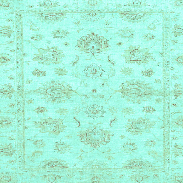 Square Machine Washable Oriental Light Blue Traditional Rug, wshabs3709lblu