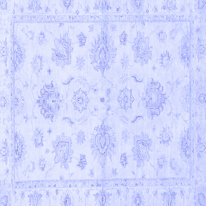 Square Oriental Blue Traditional Rug, abs3709blu
