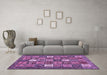 Machine Washable Abstract Purple Modern Area Rugs in a Living Room, wshabs370pur