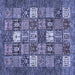 Square Abstract Blue Modern Rug, abs370blu