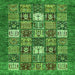 Square Abstract Green Modern Rug, abs370grn