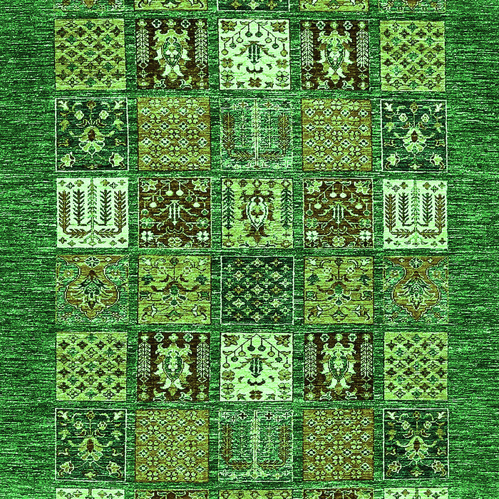 Machine Washable Abstract Green Modern Area Rugs, wshabs370grn