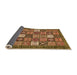 Sideview of Abstract Orange Modern Rug, abs370org