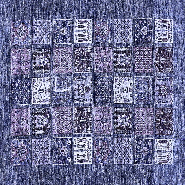 Square Machine Washable Abstract Blue Modern Rug, wshabs370blu