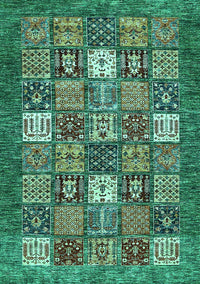 Abstract Turquoise Modern Rug, abs370turq