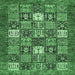 Square Abstract Emerald Green Modern Rug, abs370emgrn