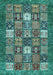 Machine Washable Abstract Light Blue Modern Rug, wshabs370lblu