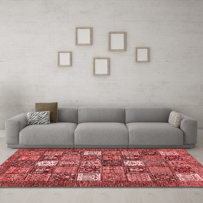 Modern Red Washable Rugs
