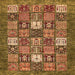 Square Abstract Orange Modern Rug, abs370org