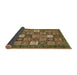 Sideview of Abstract Brown Modern Rug, abs370brn