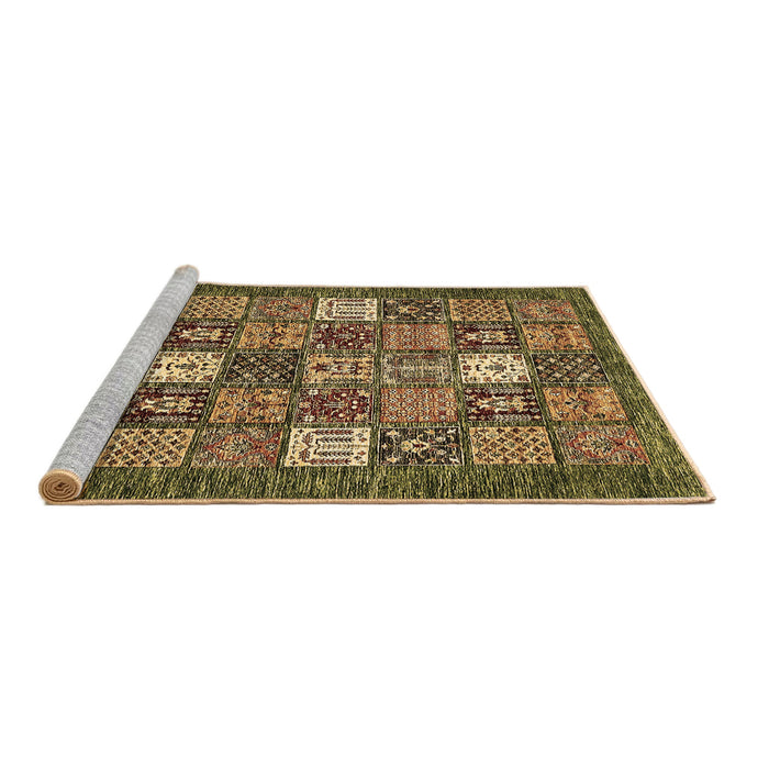 Sideview of Machine Washable Abstract Brown Modern Rug, wshabs370brn