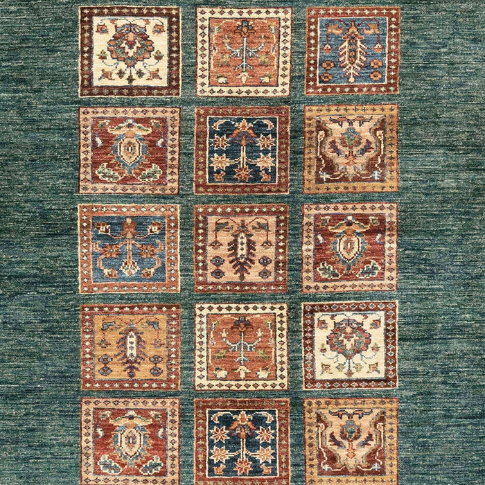 Abstract Green Modern Rug, abs3710