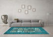 Machine Washable Abstract Light Blue Modern Rug in a Living Room, wshabs3710lblu