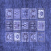 Square Abstract Blue Modern Rug, abs3710blu