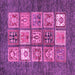 Square Machine Washable Abstract Pink Modern Rug, wshabs3710pnk