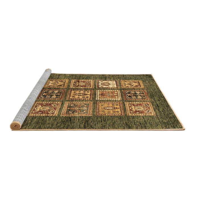 Sideview of Machine Washable Abstract Brown Modern Rug, wshabs3710brn