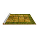 Sideview of Machine Washable Abstract Yellow Modern Rug, wshabs3710yw