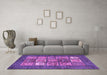 Machine Washable Abstract Purple Modern Area Rugs in a Living Room, wshabs3710pur