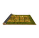 Sideview of Abstract Yellow Modern Rug, abs3710yw